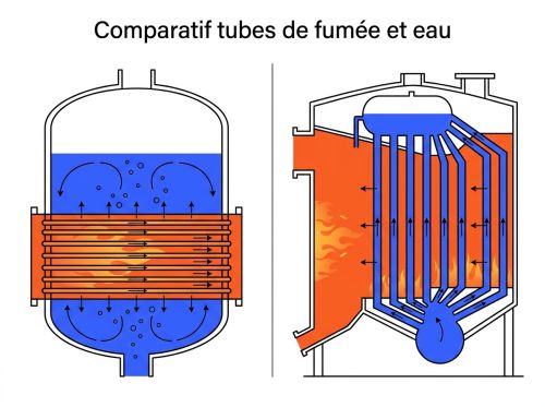 Comparatif tubes de fumée et eau
