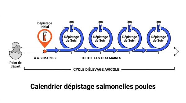 Calendrier dépistage salmonelles poules