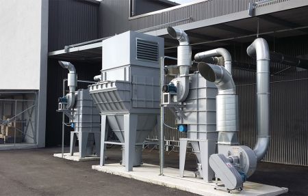 système de dépoussiérage industriel