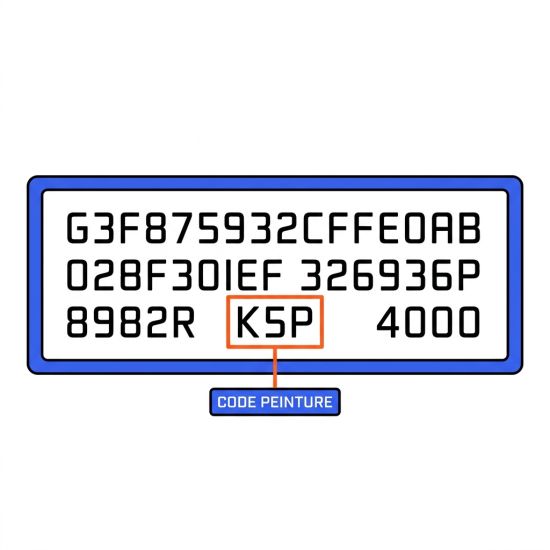 Exemple etiquette code peinture auto