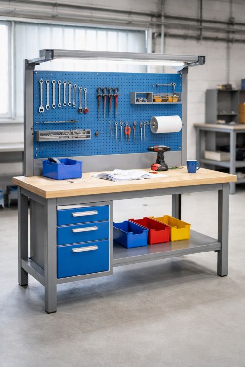 Atelier de travail industriel bien organisé