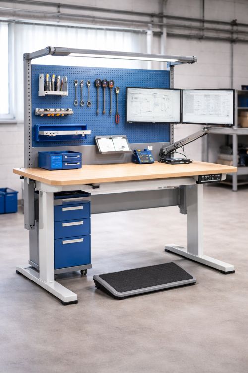 Bureau de travail ergonomique moderne