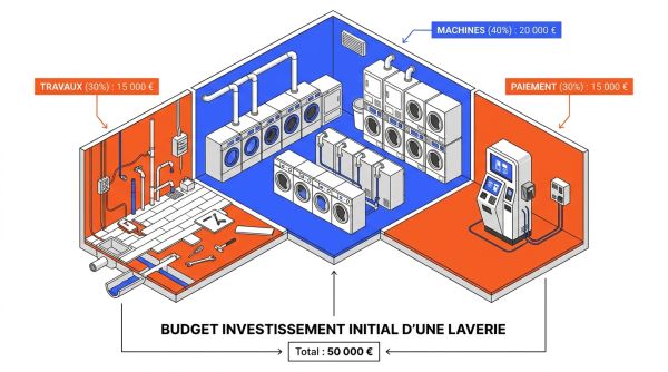 Budget investissement initial d'une laverie
