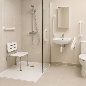 Salle de bain PMR : normes, dimensions et obligations