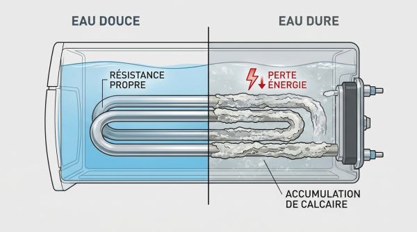 Impact calcaire machine de laverie