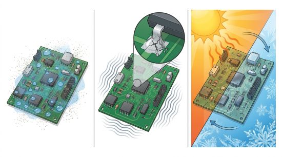 Risques pour cartes électroniques