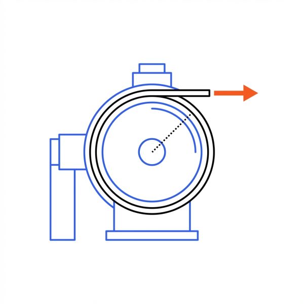 Tension et mandrin d'une couronneuse