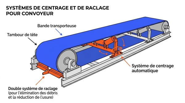 Dispositifs de centrage pour convoyeur