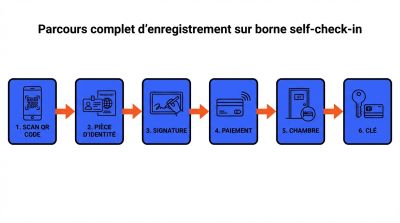 Parcours complet sur borne self check-in