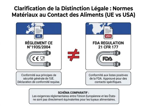 Normes UE FDA tuyau alimentaire