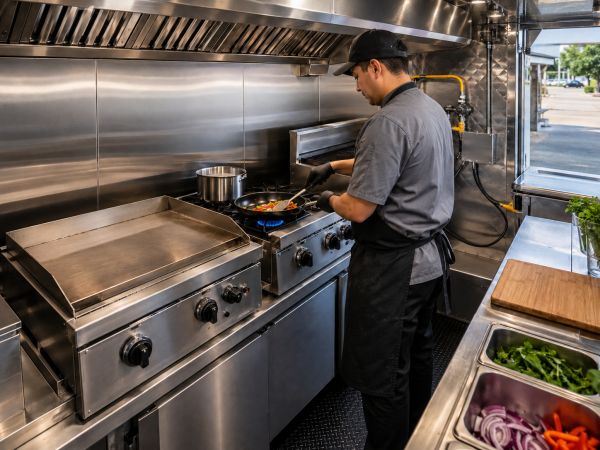 cuisson dans un food truck