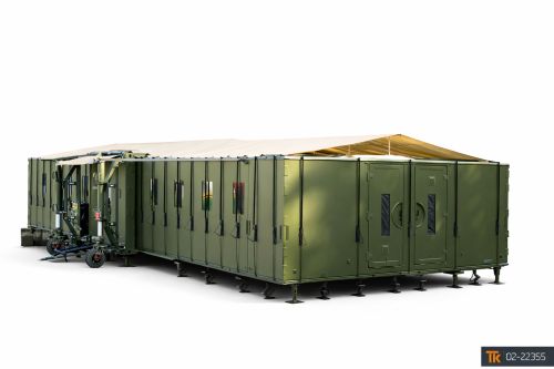 Abri militaire modulable avec générateur