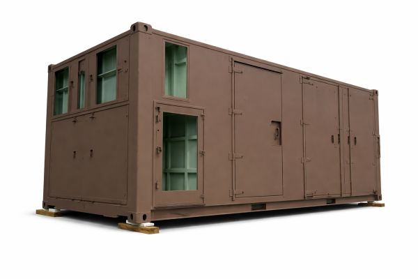 Conteneur modulable sur fond blanc