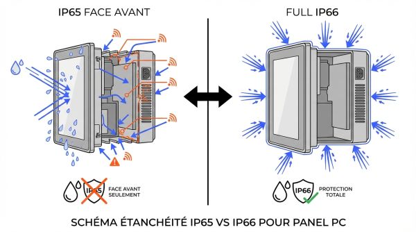 panel PC selon l'indice de protection
