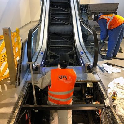 maintenance d'un escalier mécanique