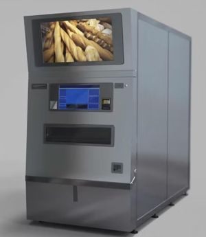 Distributeur de pain avec terminal de cuisson