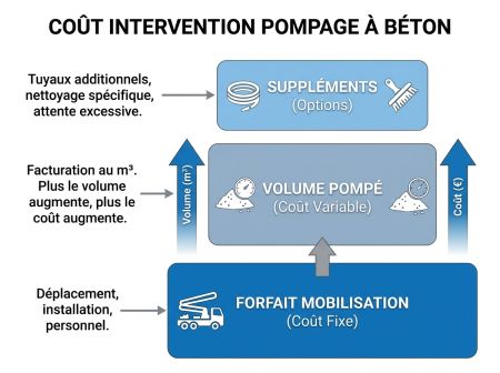 Coût intervention pompage à béton