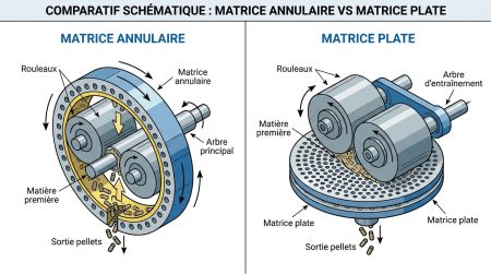 Matrice annulaire vs matrice plate