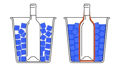 Seau refroidisseur à vin eau et glace