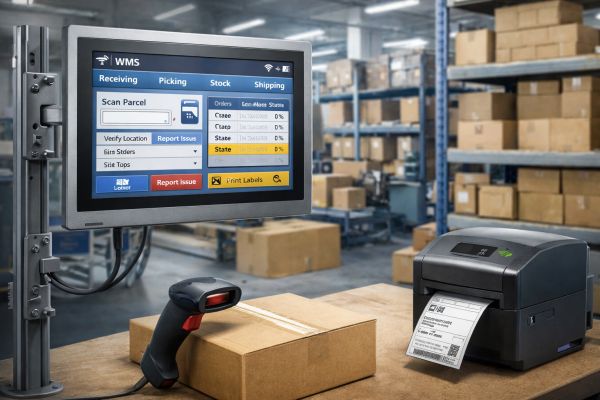 panel PC utilisé en intralogistique et en entrepôt