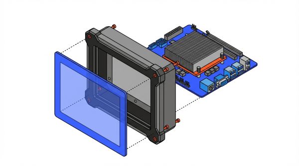 Schéma éclaté panel PC industriel