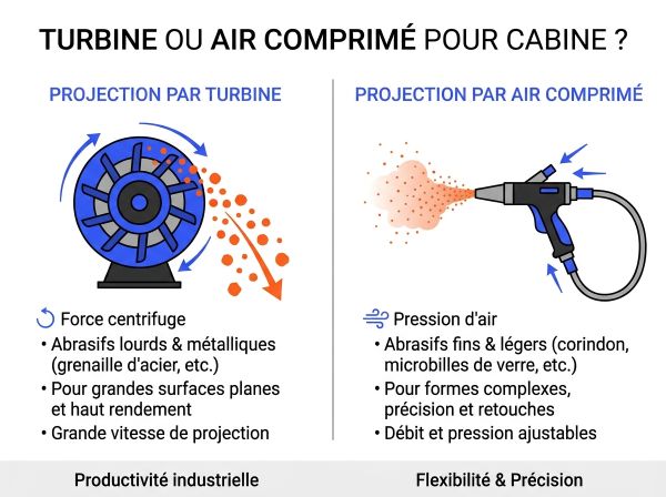 Turbine ou air comprimé pour cabine