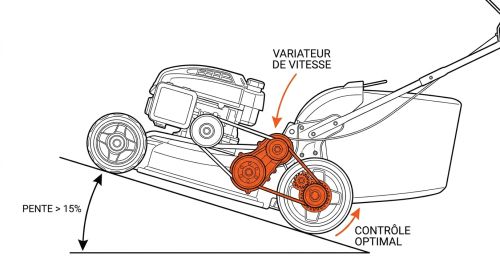 Variateur de tondeuse gazon autotractée