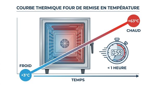 Courbe thermique four de remise en température