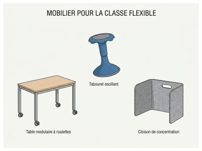 Mobilier pour la classe flexible