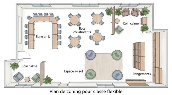 Plan de zoning pour classe flexible