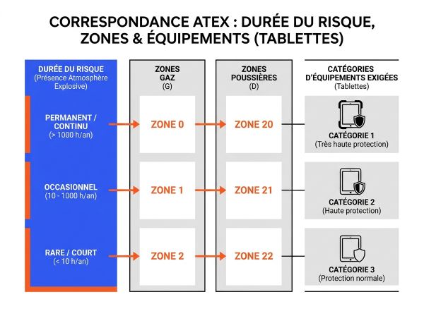 Zones ATEX et risques des tablettes.