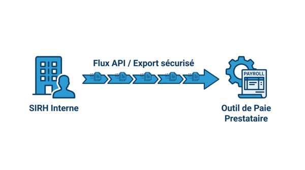 Flux de données SIRH et logiciel de paie