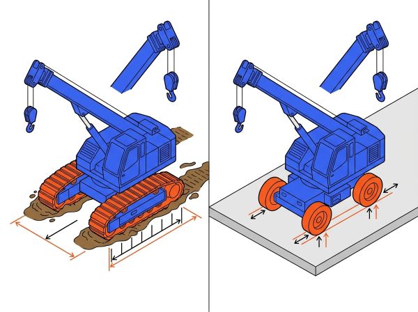 Mini-grue chenilles ou roues