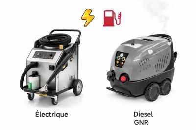 Nettoyeur vapeur professionnel électrique et diese