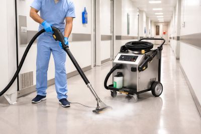 Nettoyeur vapeur professionnel en hôpital