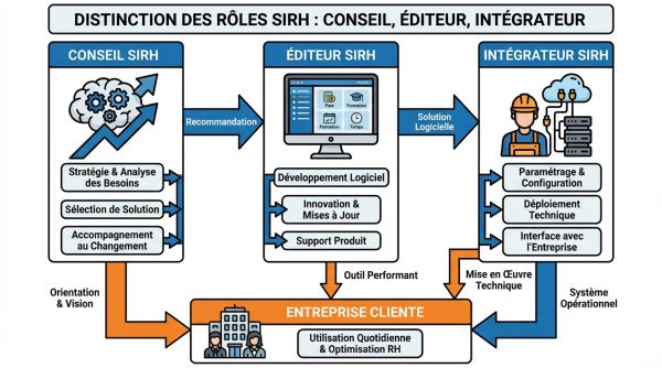 Rôles SIRH: conseil, éditeur, intégrateur