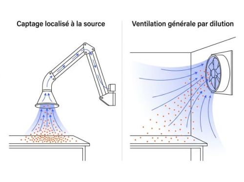 comparaison captage et ventilation industrielle