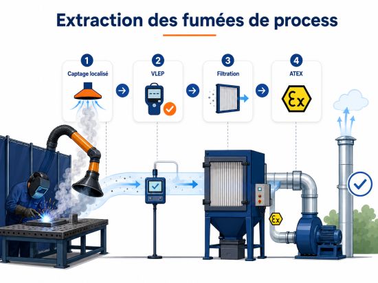 extraction de fumée étape par étape