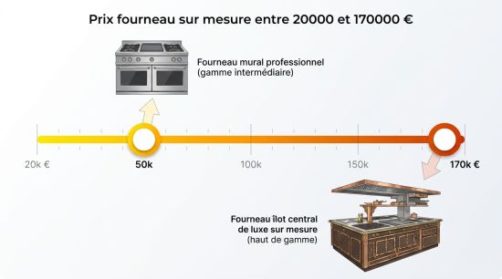 Prix fourneau sur mesure entre 20000 et 170000 €