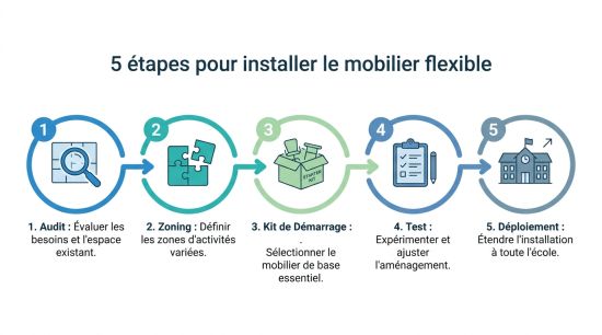 5 étapes pour installer le mobilier flexible