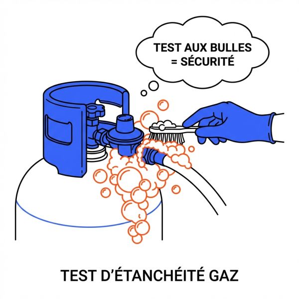 Test d'étanchéité gaz pour tireuse à bière
