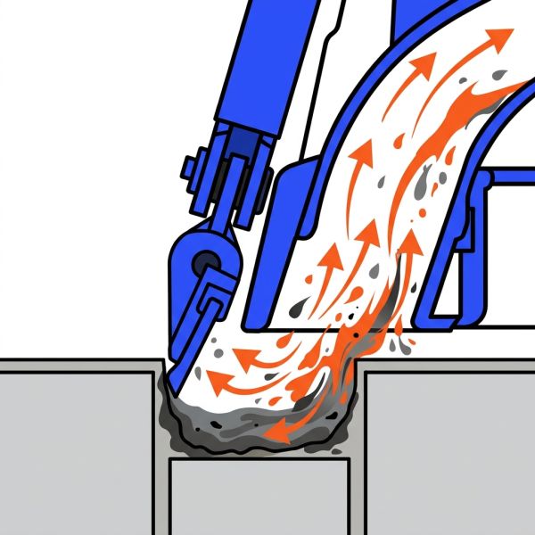 Aspiration et raclette sur sol à joints