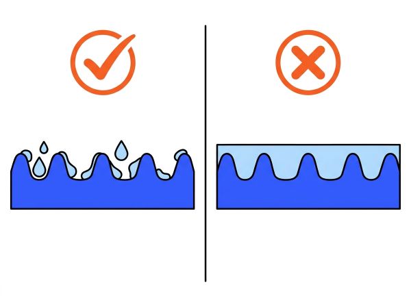 Effet détergent sur sol antidérapant