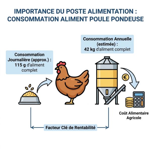 Consommation aliment poule pondeuse