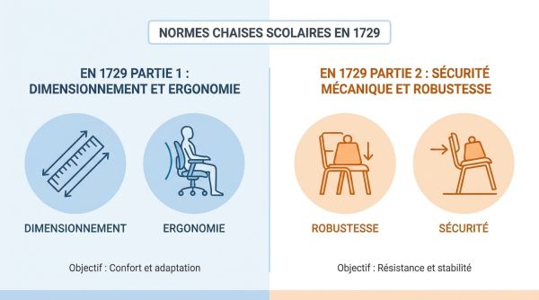 Normes chaises scolaires EN 1729