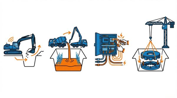 Étapes installation plateforme tournante