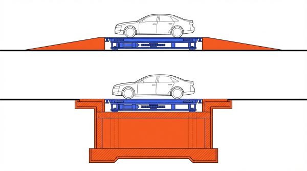 Coupe technique plateforme tournante auto