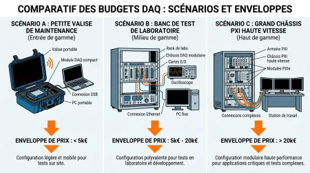 Comparatif des budgets DAQ