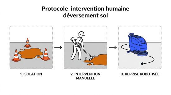 Protocole intervention humaine déversement sol.