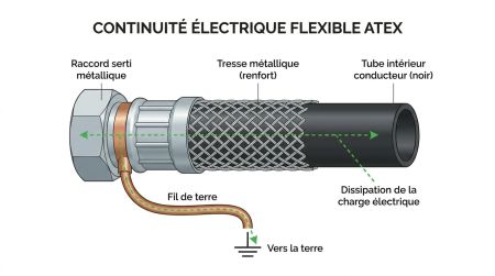 Continuité électrique flexible ATEX